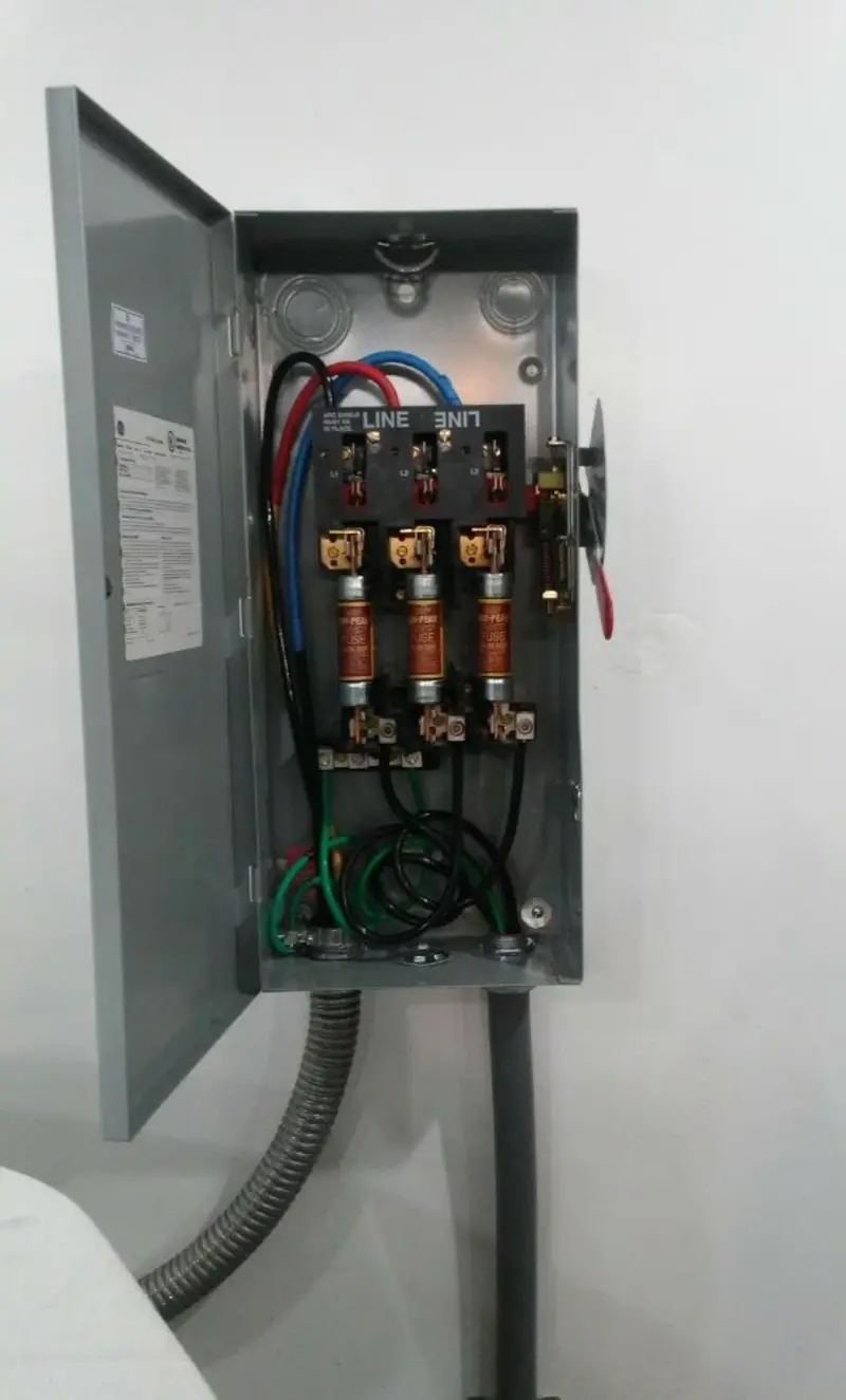 Three-phase disconnect switch installed for Electrical Wiring & Rewiring in Lake Grove